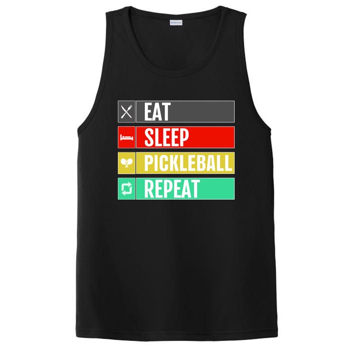 Eat Sleep Pickleball Repeat Funny Pickle Ball PosiCharge Competitor Tank