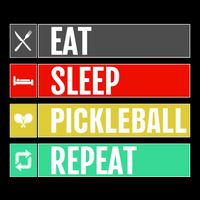 Eat Sleep Pickleball Repeat Funny Pickle Ball Visor