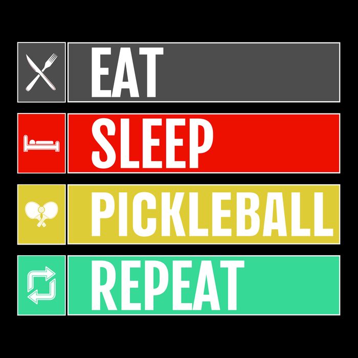 Eat Sleep Pickleball Repeat Funny Pickle Ball Visor