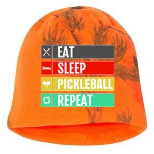 Eat Sleep Pickleball Repeat Funny Pickle Ball Kati - Camo Knit Beanie