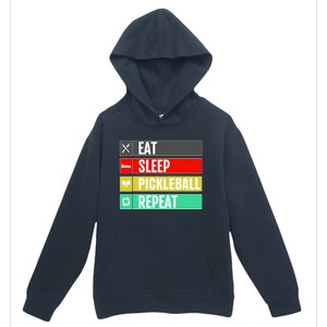 Eat Sleep Pickleball Repeat Funny Pickle Ball Urban Pullover Hoodie