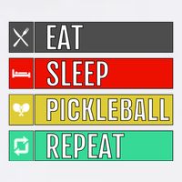 Eat Sleep Pickleball Repeat Funny Pickle Ball Garment-Dyed Sweatshirt