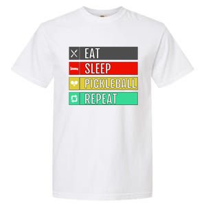 Eat Sleep Pickleball Repeat Funny Pickle Ball Garment-Dyed Heavyweight T-Shirt