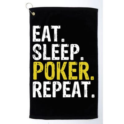Eat Sleep Poker Repeat Game Gift Golf Towel