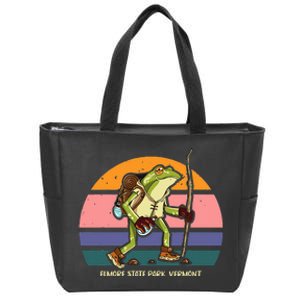 Elmore State Park Vermont Hiking Frog Camping Zip Tote Bag