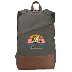 Elmore State Park Vermont Hiking Frog Camping Cotton Canvas Backpack