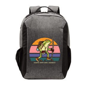 Elmore State Park Vermont Hiking Frog Camping Vector Backpack