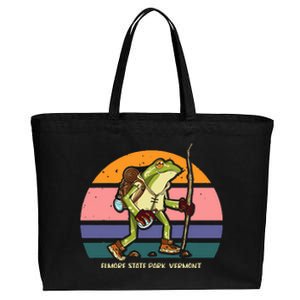 Elmore State Park Vermont Hiking Frog Camping Cotton Canvas Jumbo Tote