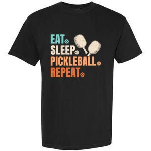 Eat Sleep Pickleball Repeat Funny Pickle Ball Player Garment-Dyed Heavyweight T-Shirt