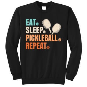 Eat Sleep Pickleball Repeat Funny Pickle Ball Player Sweatshirt