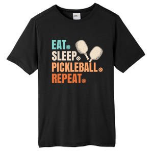 Eat Sleep Pickleball Repeat Funny Pickle Ball Player Tall Fusion ChromaSoft Performance T-Shirt