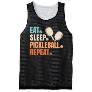 Eat Sleep Pickleball Repeat Funny Pickle Ball Player Mesh Reversible Basketball Jersey Tank