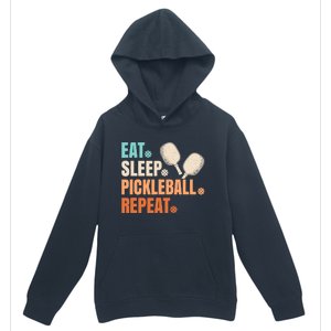 Eat Sleep Pickleball Repeat Funny Pickle Ball Player Urban Pullover Hoodie