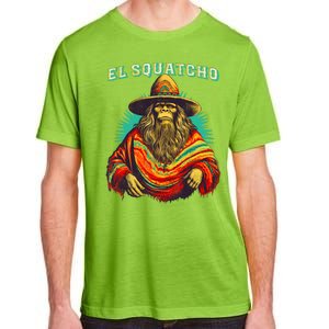 El Squatcho Poncho Western Bigfoot Funny Sasquatch Adult ChromaSoft Performance T-Shirt