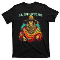 El Squatcho Poncho Western Bigfoot Funny Sasquatch T-Shirt