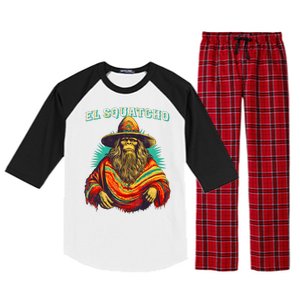 El Squatcho Poncho Western Bigfoot Funny Sasquatch Raglan Sleeve Pajama Set