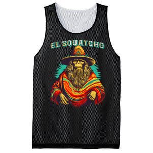 El Squatcho Poncho Western Bigfoot Funny Sasquatch Mesh Reversible Basketball Jersey Tank