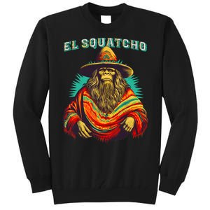 El Squatcho Poncho Western Bigfoot Funny Sasquatch Tall Sweatshirt