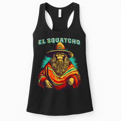 El Squatcho Poncho Western Bigfoot Funny Sasquatch Womens Tank Top