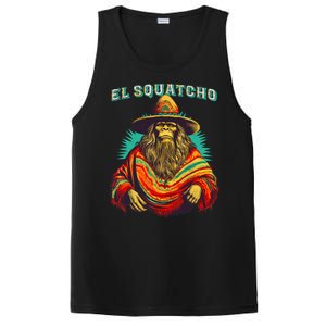 El Squatcho Poncho Western Bigfoot Funny Sasquatch PosiCharge Competitor Tank