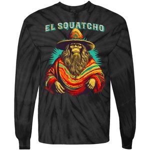 El Squatcho Poncho Western Bigfoot Funny Sasquatch Tie-Dye Long Sleeve Shirt