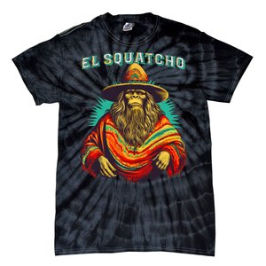 El Squatcho Poncho Western Bigfoot Funny Sasquatch Tie-Dye T-Shirt