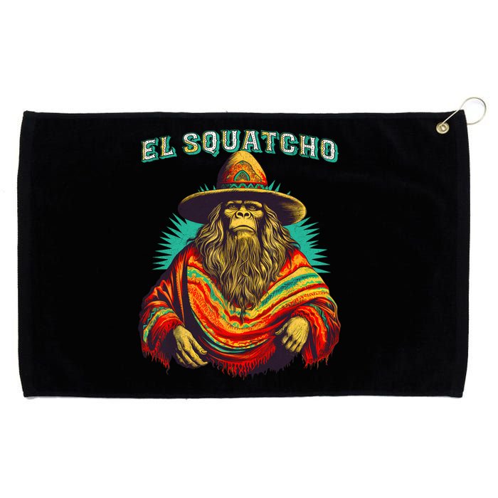 El Squatcho Poncho Western Bigfoot Funny Sasquatch Grommeted Golf Towel