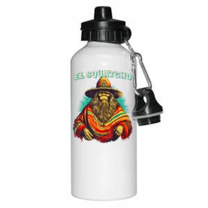 El Squatcho Poncho Western Bigfoot Funny Sasquatch Aluminum Water Bottle 