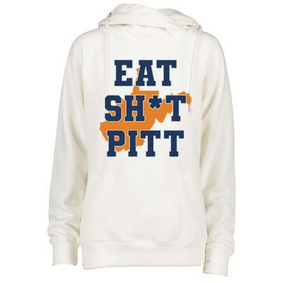 Eat Shit Pitt Womens Funnel Neck Pullover Hood