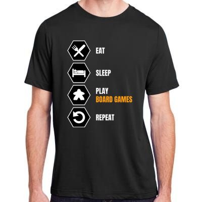 Eat Sleep Play Board Games Repeat Gift Adult ChromaSoft Performance T-Shirt