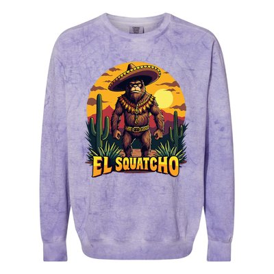 El Squatcho Poncho Colorblast Crewneck Sweatshirt