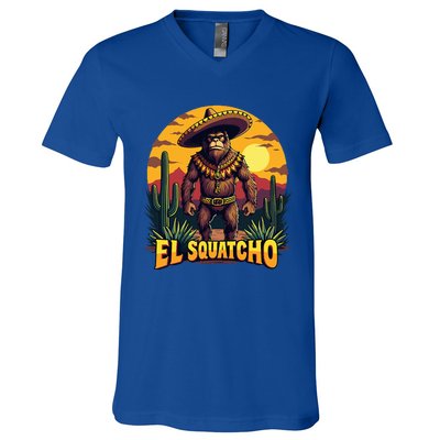 El Squatcho Poncho V-Neck T-Shirt