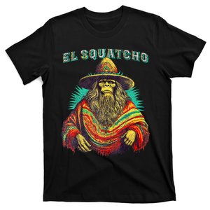 El Squatcho Poncho Western Bigfoot Funny Sasquatch T-Shirt