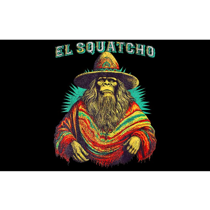 El Squatcho Poncho Western Bigfoot Funny Sasquatch Bumper Sticker