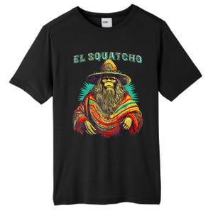 El Squatcho Poncho Western Bigfoot Funny Sasquatch Tall Fusion ChromaSoft Performance T-Shirt