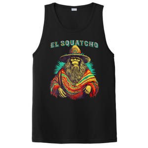 El Squatcho Poncho Western Bigfoot Funny Sasquatch PosiCharge Competitor Tank