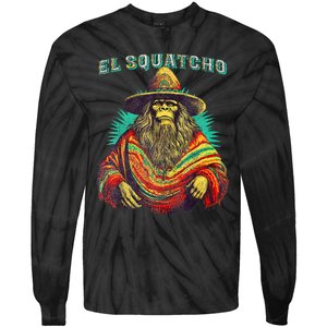 El Squatcho Poncho Western Bigfoot Funny Sasquatch Tie-Dye Long Sleeve Shirt