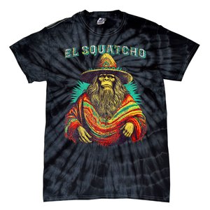 El Squatcho Poncho Western Bigfoot Funny Sasquatch Tie-Dye T-Shirt