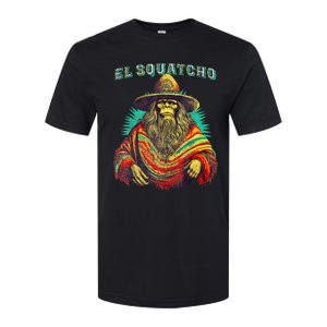 El Squatcho Poncho Western Bigfoot Funny Sasquatch Softstyle CVC T-Shirt