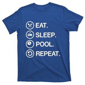 Eat Sleep Pool Repeat Funny Billiards Player Gift T-Shirt