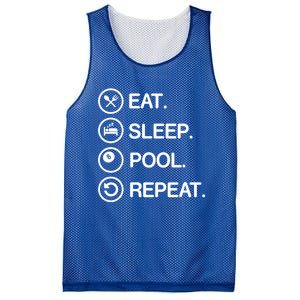 Eat Sleep Pool Repeat Funny Billiards Player Gift Mesh Reversible Basketball Jersey Tank