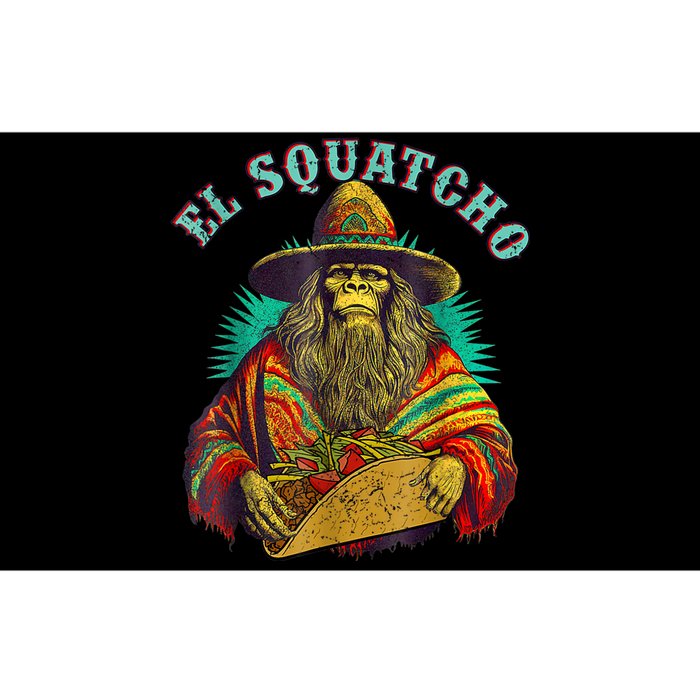 El Squatcho Poncho Taco Western Bigfoot Sasquatch Lovers Bumper Sticker