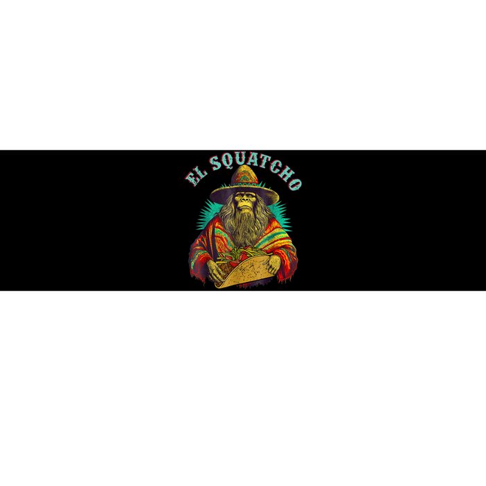 El Squatcho Poncho Taco Western Bigfoot Sasquatch Lovers Bumper Sticker