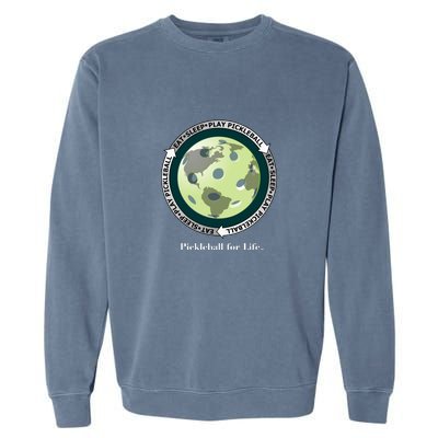 Pickleball | Fun Pickleball | Great Pickleball | Pickleball Shirt | Eat Sleep Pickleball Garment-Dyed Sweatshirt