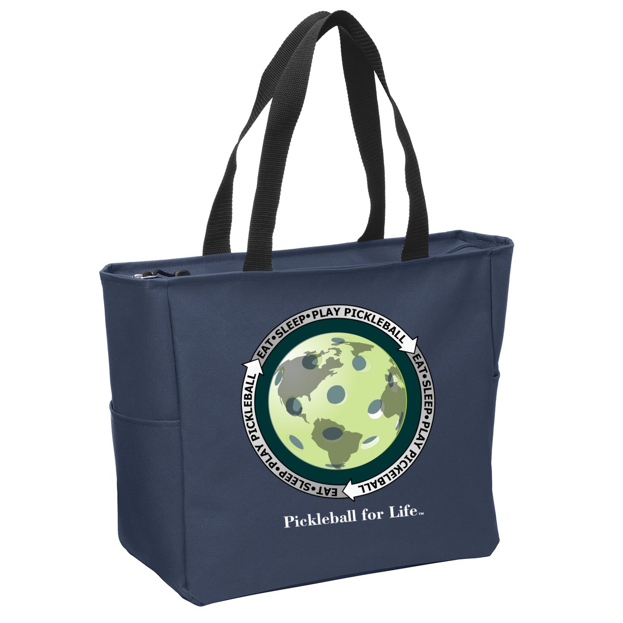 Pickleball | Fun Pickleball | Great Pickleball | Pickleball Shirt | Eat Sleep Pickleball Zip Tote Bag