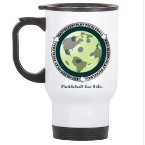 Pickleball | Fun Pickleball | Great Pickleball | Pickleball Shirt | Eat Sleep Pickleball Stainless Steel Travel Mug