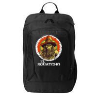 El Squatcho Portrait Western Bigfoot Funny Sasquatch City Backpack