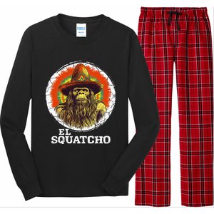 El Squatcho Portrait Western Bigfoot Funny Sasquatch Long Sleeve Pajama Set