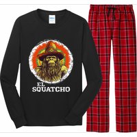 El Squatcho Portrait Western Bigfoot Funny Sasquatch Long Sleeve Pajama Set