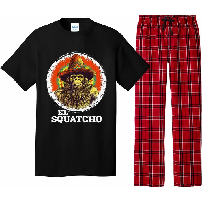 El Squatcho Portrait Western Bigfoot Funny Sasquatch Pajama Set